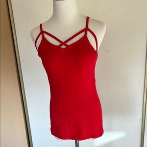 Red Strappy Women's Top